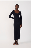 Vestido Canelado Com Fivela