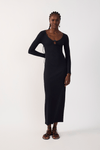 Vestido Canelado Com Fivela