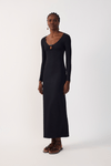 Vestido Canelado Com Fivela