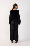 Calça Cropped Lurex Detalhe Veludo