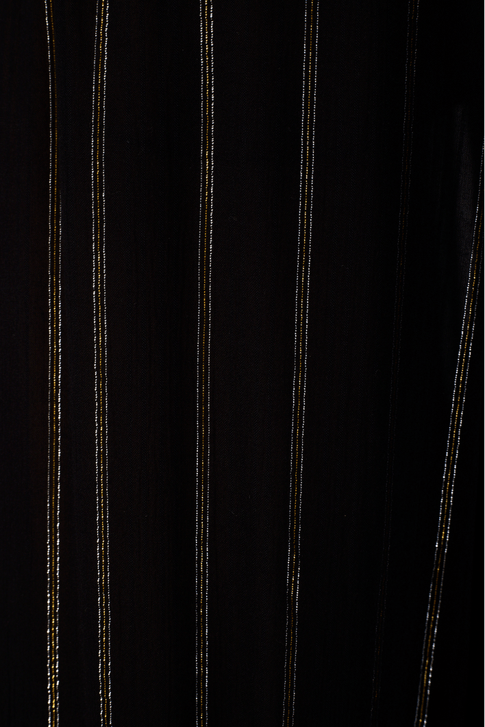 Calça Cropped Lurex Detalhe Veludo