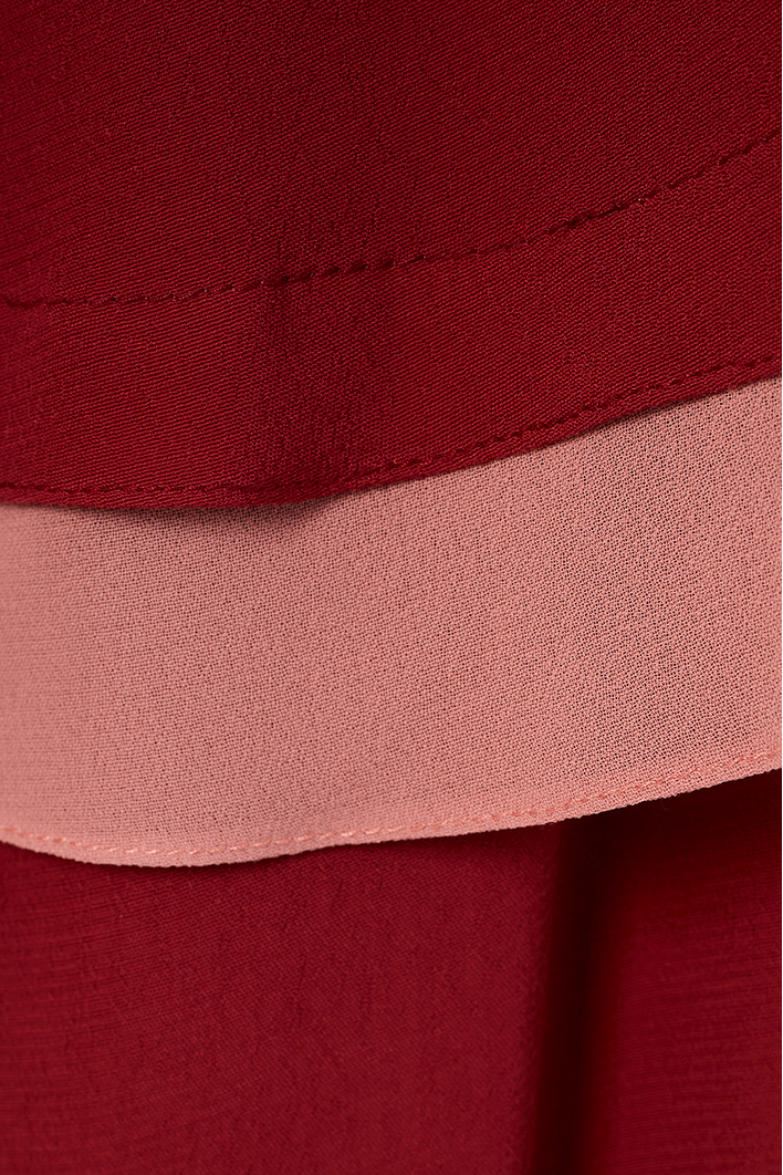 Vestido Cropped Crepe Bicolor