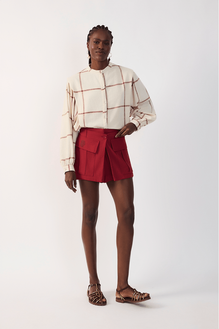 Short Saia Bolsos