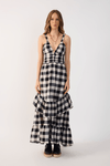 Vestido Cropped Xadrez Busto Franzido