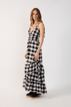 Vestido Cropped Xadrez Busto Franzido