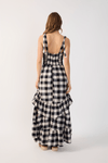 Vestido Cropped Xadrez Busto Franzido