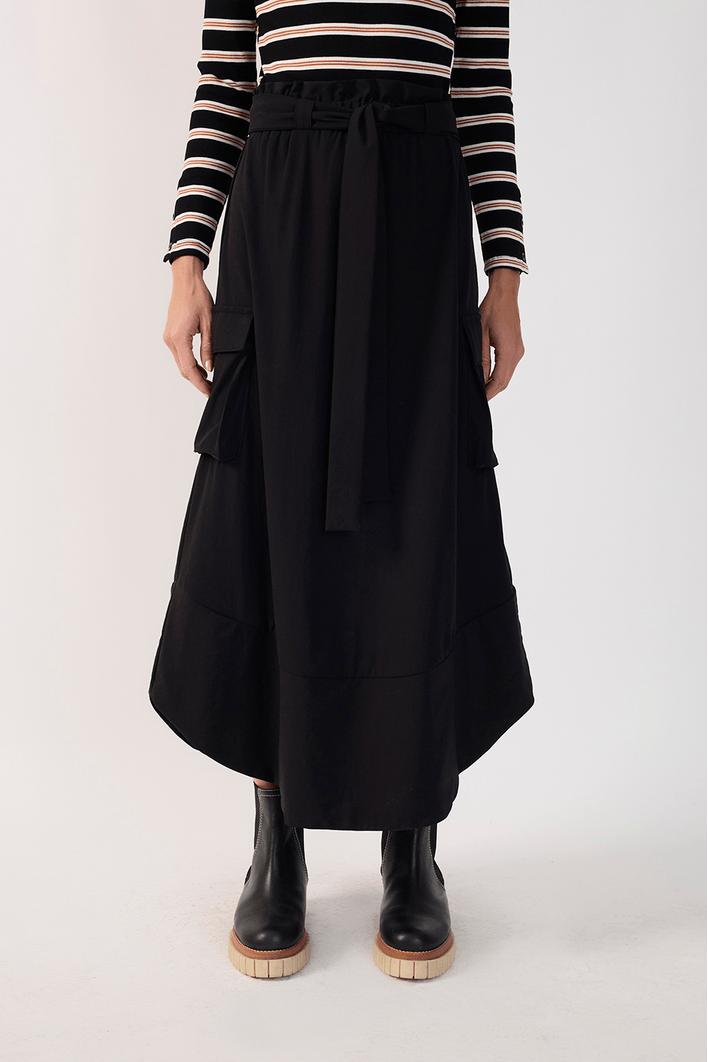 Vestido Listrado Canelado C/ Nylon