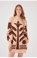 Vestido Linho Bordado Folhagem