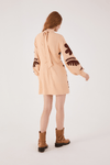 Vestido Linho Bordado Folhagem