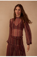 Blusa Tule Estampa Fio de Luz