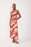 Vestido Tule Estampa Dunas