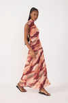Vestido Tule Estampa Dunas