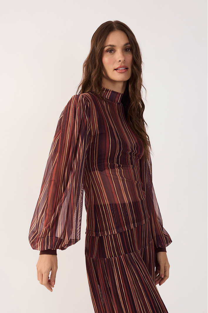 Blusa Tule Estampa Fio de Luz