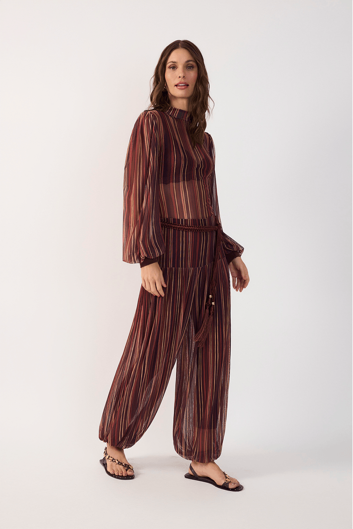 Calça Tule Estampa Fio de Luz