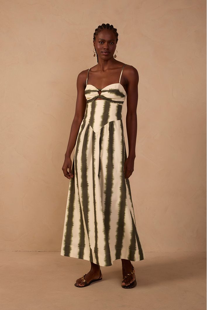 Vestido Estampa Listra Bambu