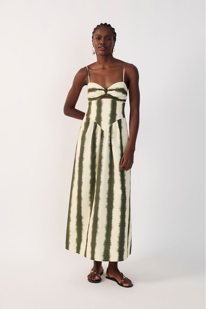 Vestido Estampa Listra Bambu