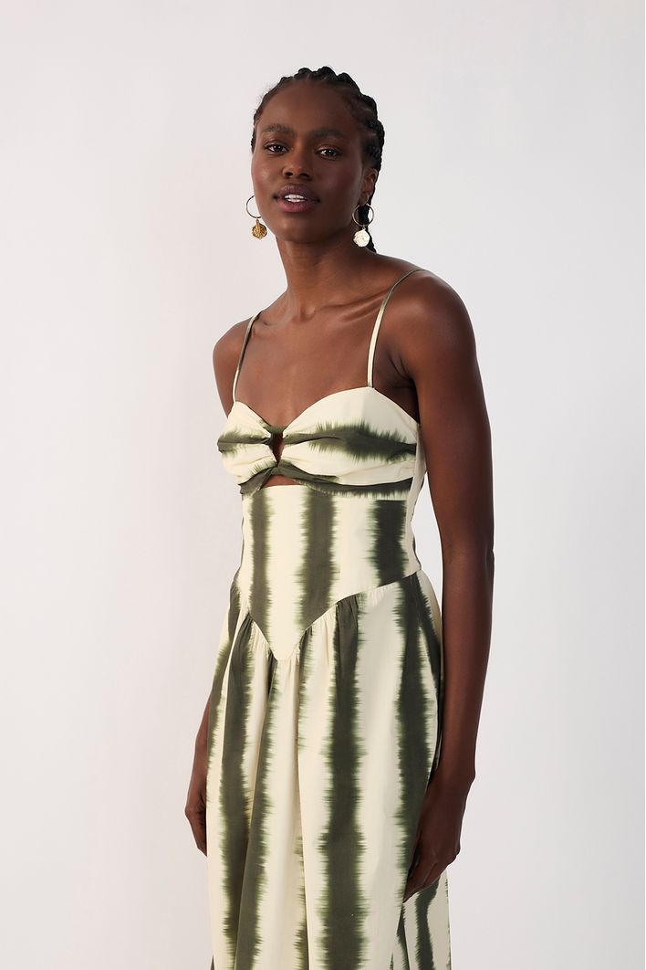 Vestido Estampa Listra Bambu