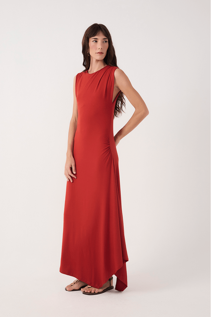 Vestido Bico Malha Crepe