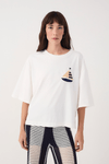 T-shirt Com Bordado Barco