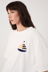 T-shirt Com Bordado Barco