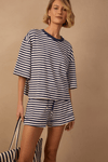 Short Moletom Estampa Listra