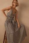 Vestido Cropped Estampa Listra Navy Azul