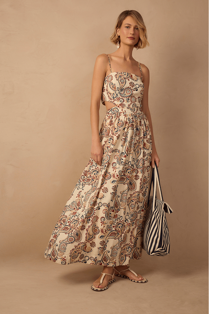 Vestido Longo Estampa Verano