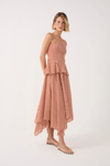 Vestido Estampa Listra Navy Vermelho