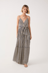 Vestido Cropped Estampa Listra Navy Azul