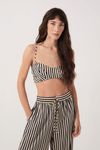 Top Estampa Listra Navy Azul