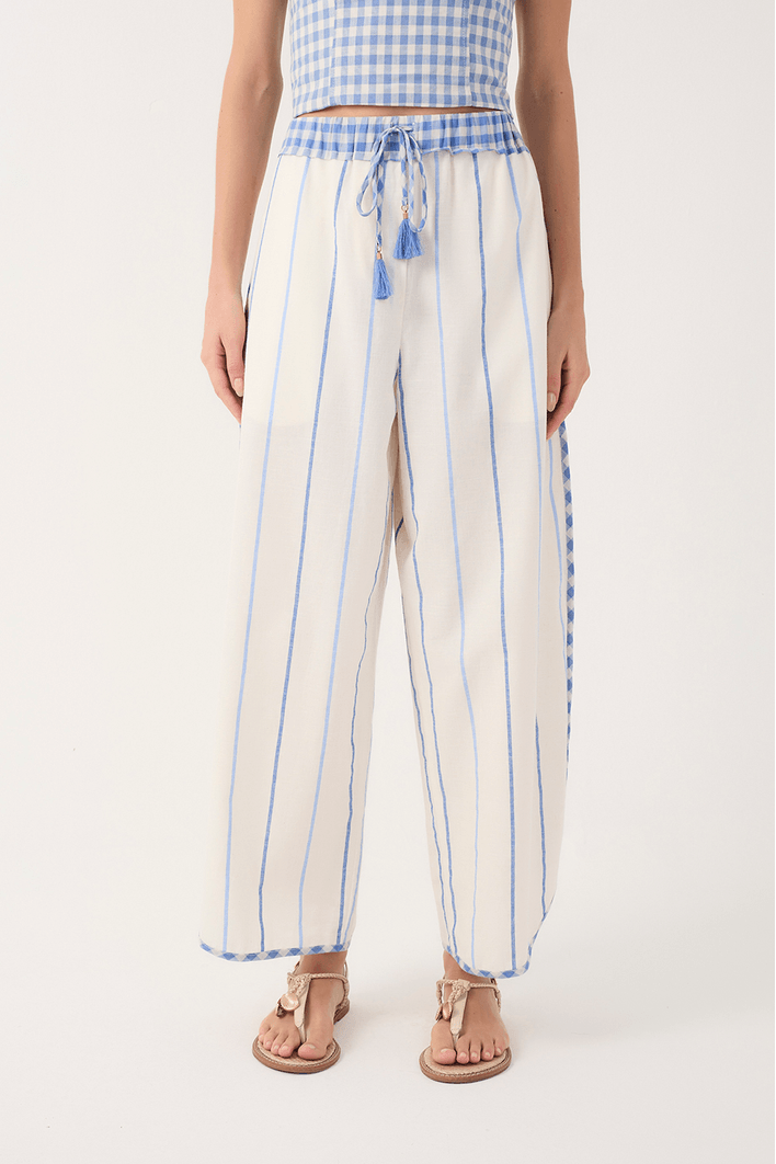 Calça Algodão Listrada