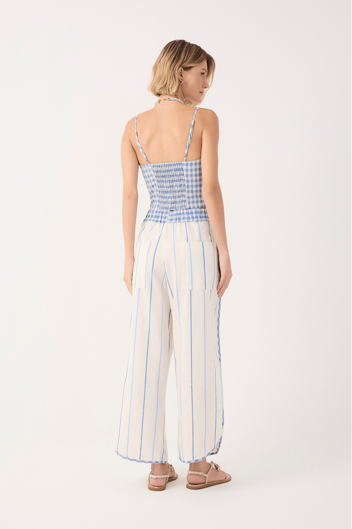 Calça Algodão Listrada
