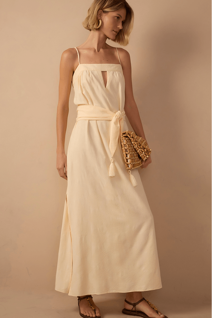 Vestido Cropped Jacquard Concha