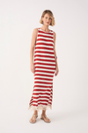 Vestido Longo Listrado Malha Tricot
