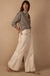 Calça Sarja Pespontos Cordão