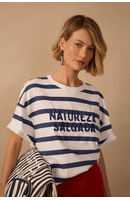 T-shirt Listra Bordado Natureza Salgada