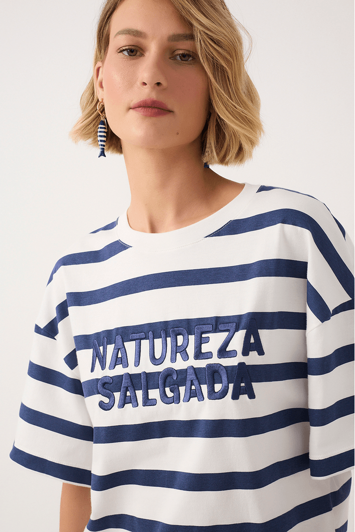 T-shirt Listra Bordado Natureza Salgada