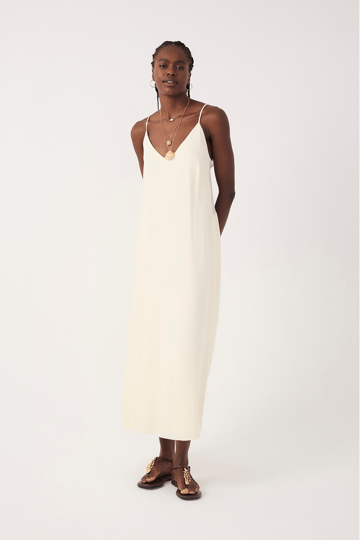 Vestido Midi Detalhe Tela