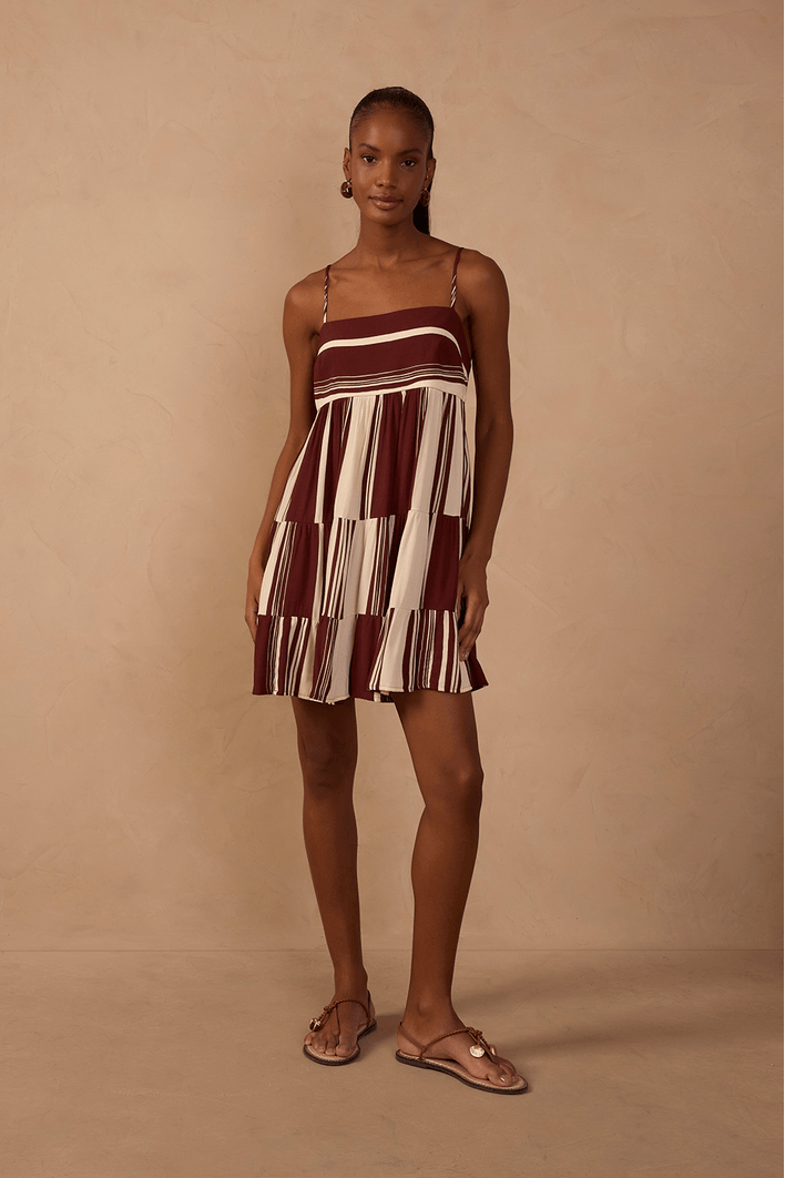 Vestido Estampa Listra Solene