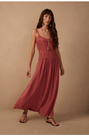 Vestido Longo Pala Franzida