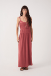 Vestido Longo Pala Franzida