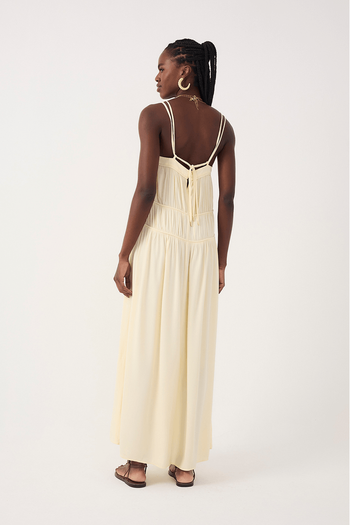Vestido Longo Pala Franzida