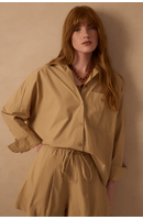 Camisa Algodão Prega Bolso