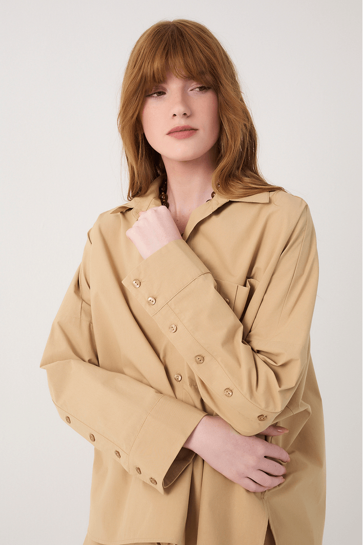 Camisa Algodão Prega Bolso