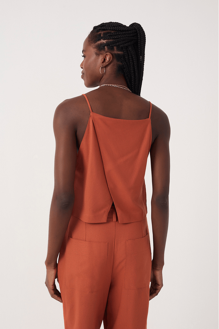 Blusa Linho Quadradinha