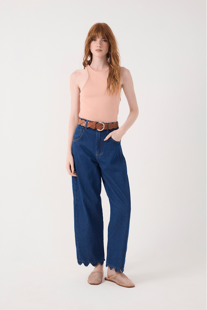Calça Jeans Barra Ondas