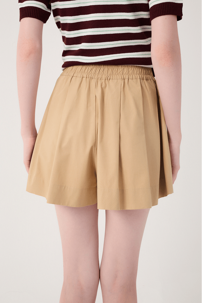 Short Algodão Pregas
