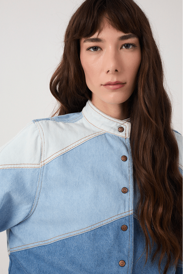 Jaqueta Jeans Mix Blue