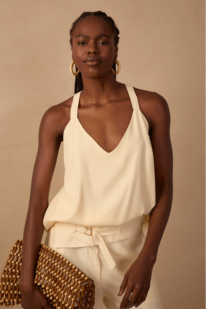Blusa  Prega Sobreposta Costas