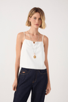 Blusa Linho Quadradinha
